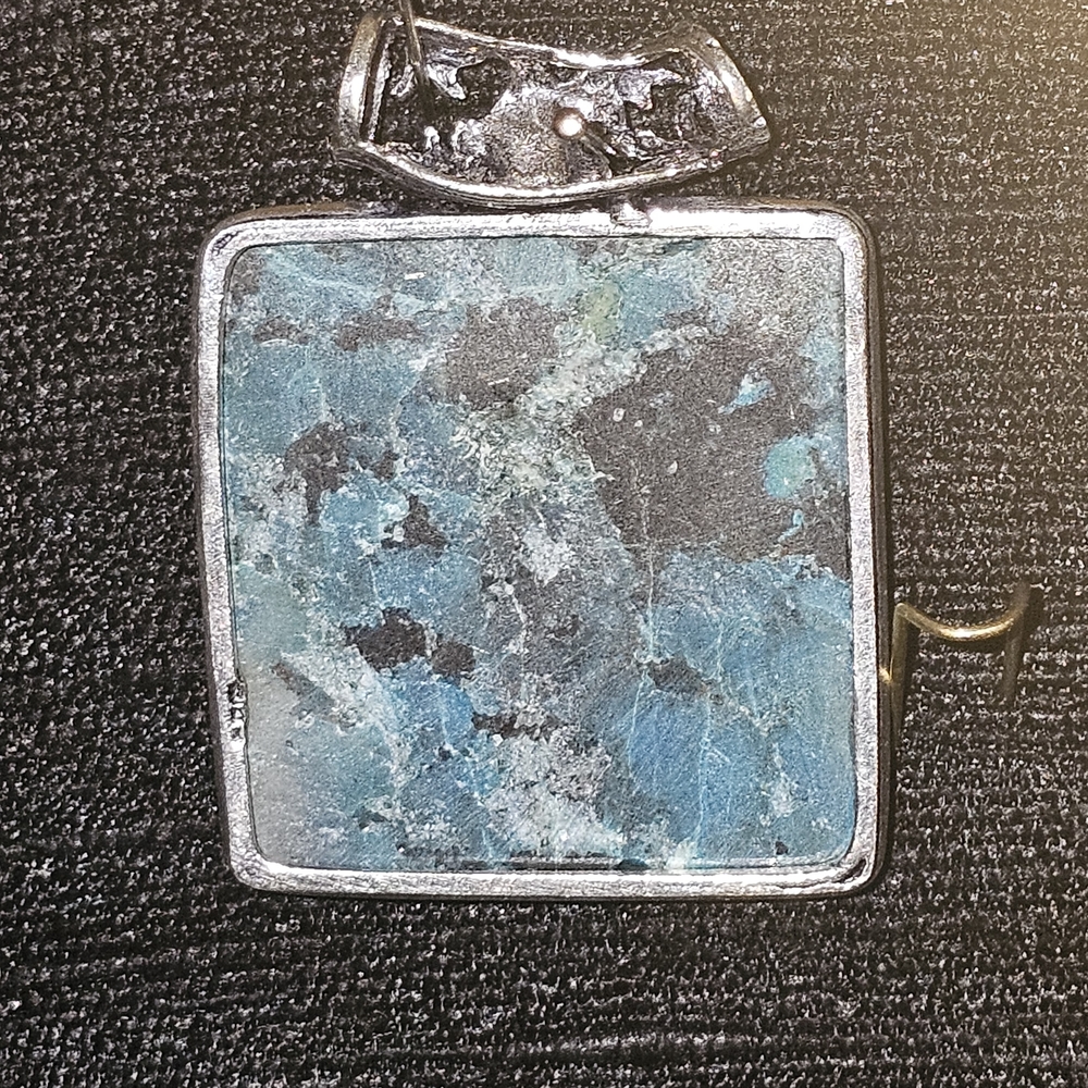Turquoise Stone Square Pendant - Picture 5 of 7